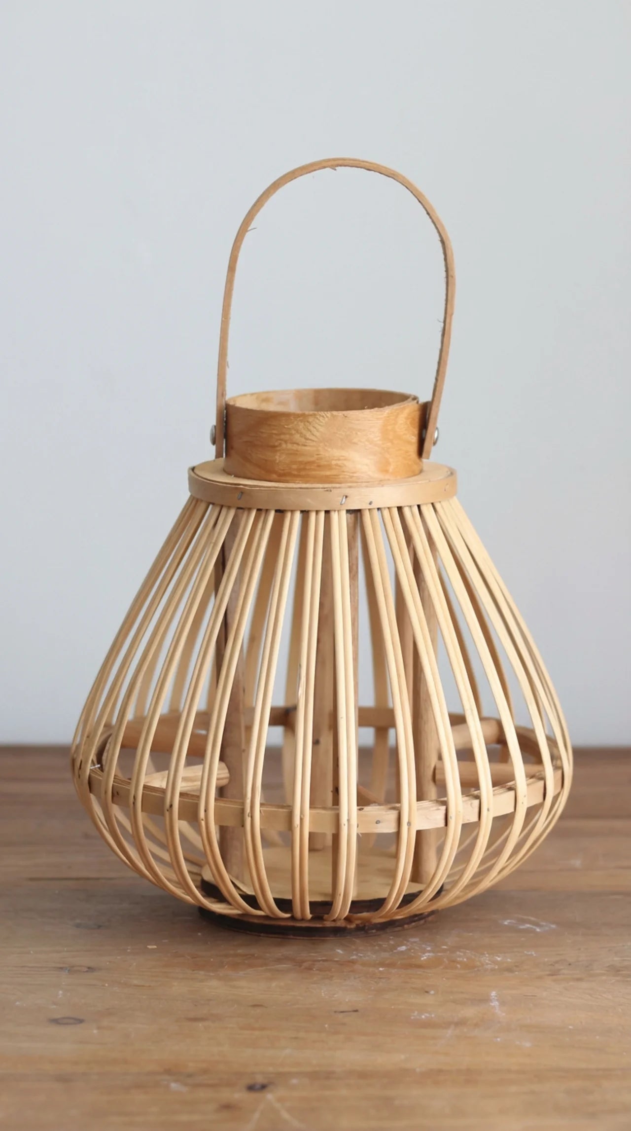 The Still Lantern - Bamboo Woven Candle Lantern Outdoor Garden Decor