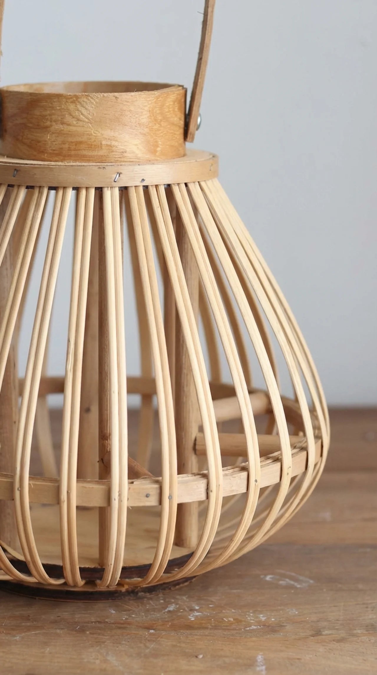 The Still Lantern - Bamboo Woven Candle Lantern Outdoor Garden Decor
