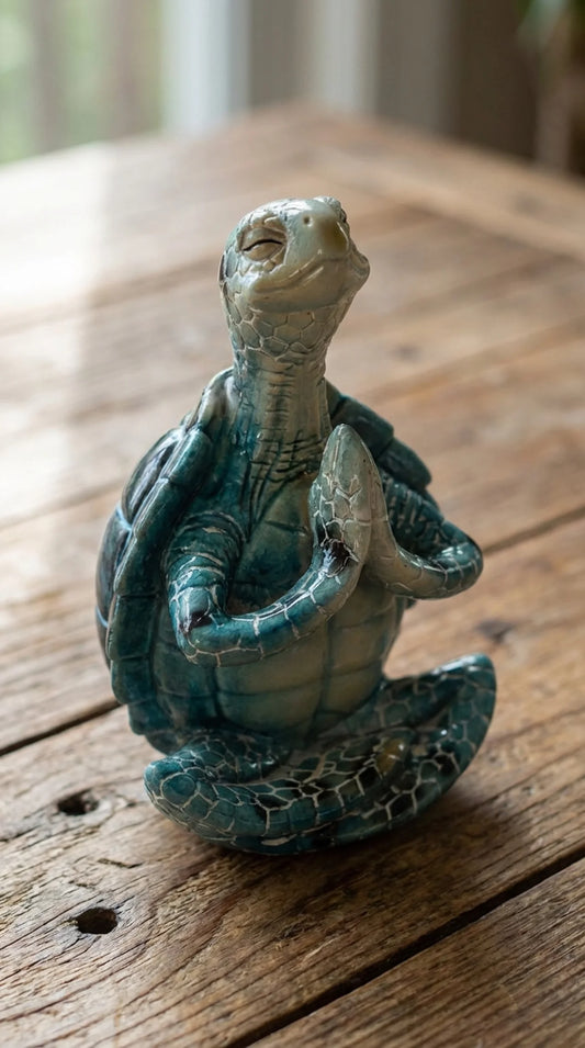 The Quiet Turtle - Meditating Sea Turtle Garden Statue Resin Ornament